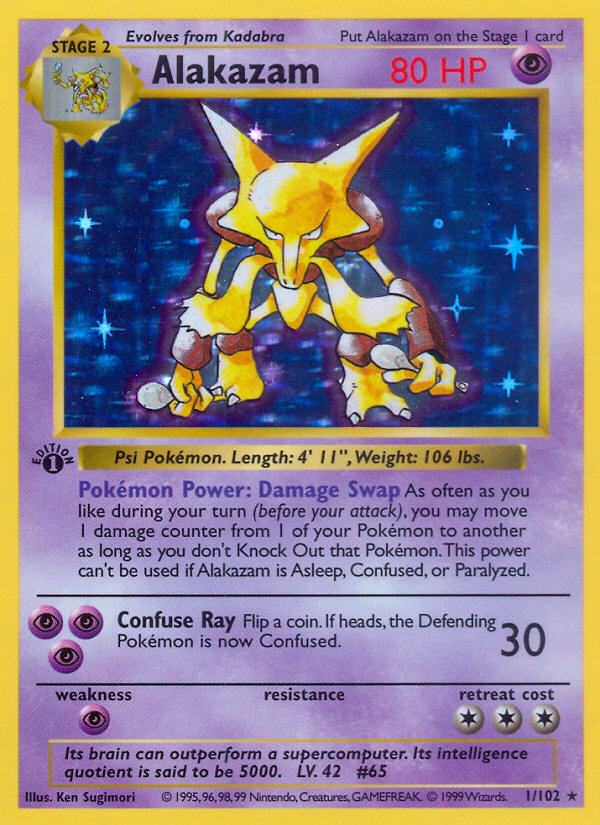 Alakazam — illustrated card