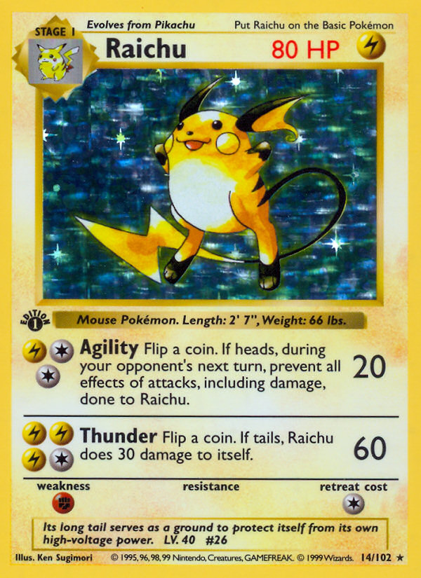 Raichu — illustrated card