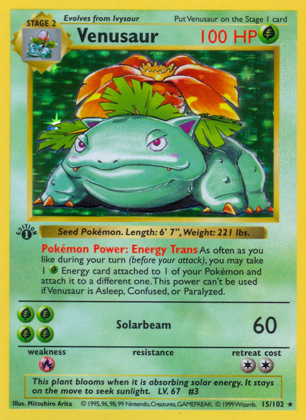 Venusaur — illustrated card