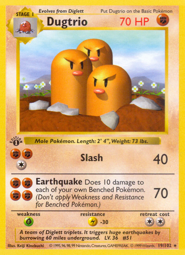 Dugtrio — illustrated card