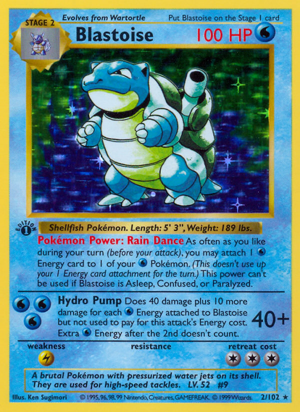 Blastoise — illustrated card