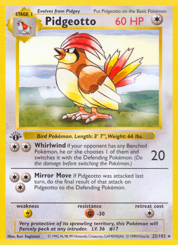 Pidgeotto — illustrated card