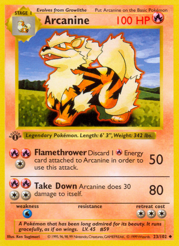 Arcanine — illustrated card