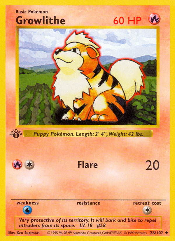 Growlithe — illustrated card