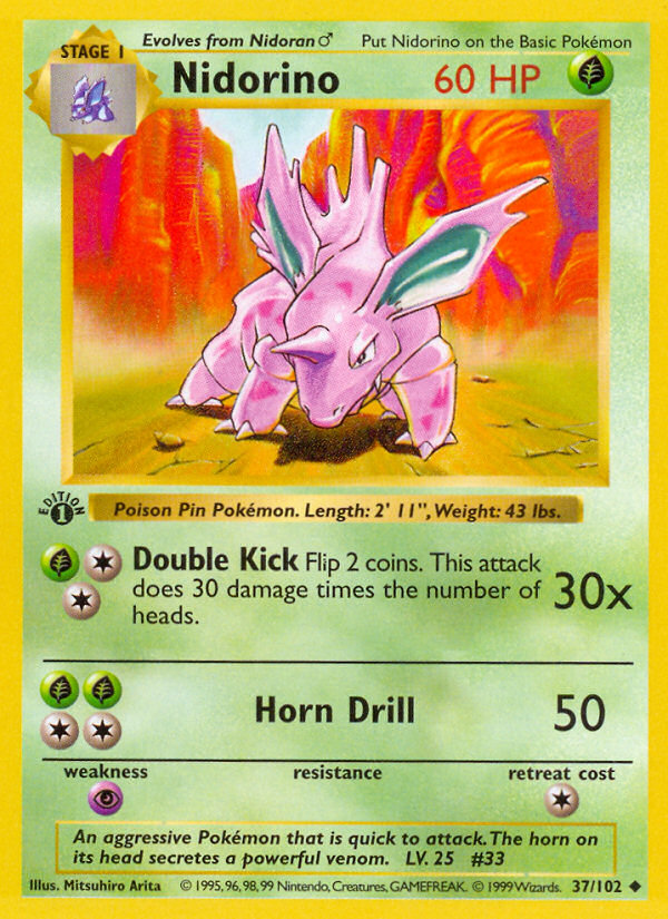 Nidorino — illustrated card