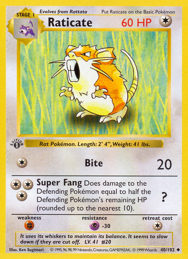 Raticate — illustrated card