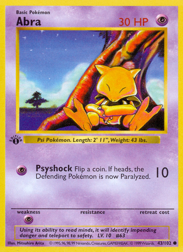 Abra — illustrated card