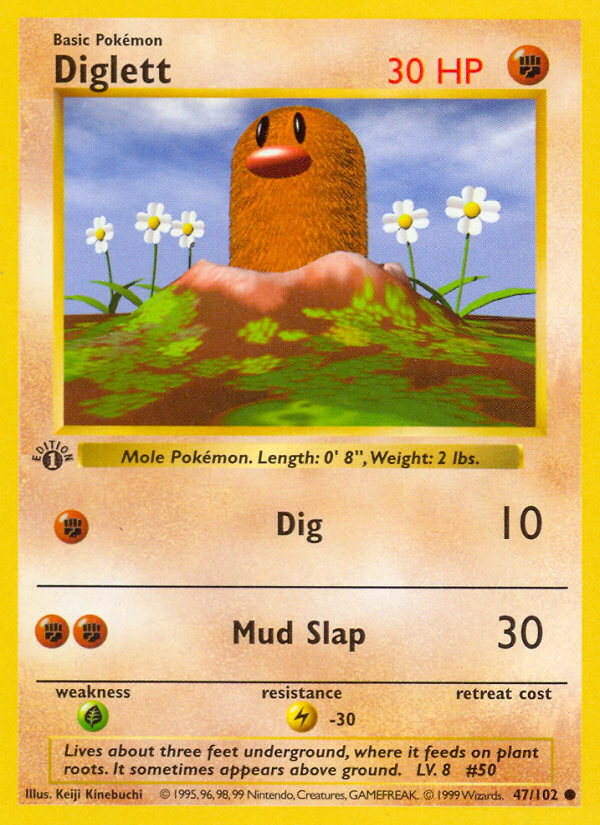 Diglett — illustrated card