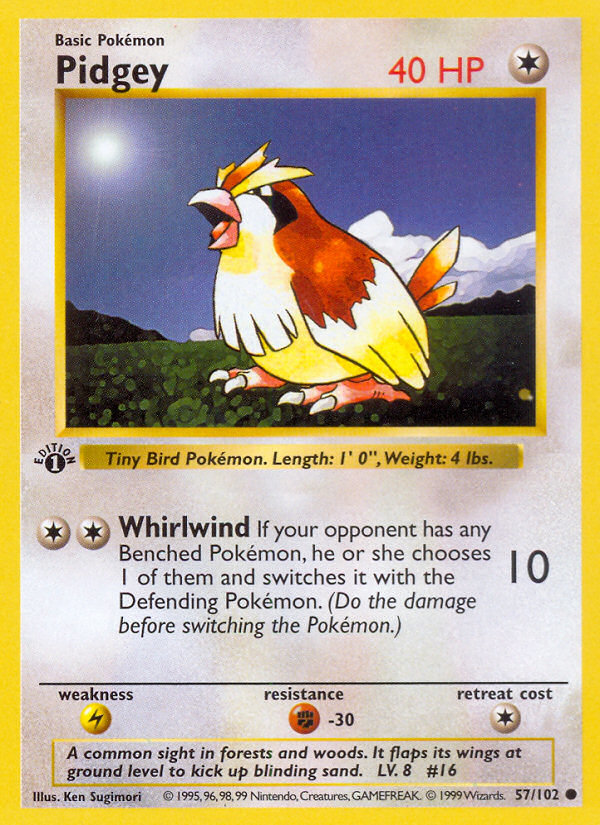 Pidgey — illustrated card