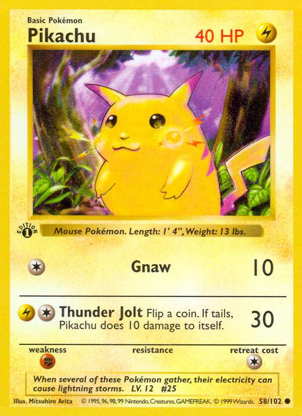 Pikachu — illustrated card