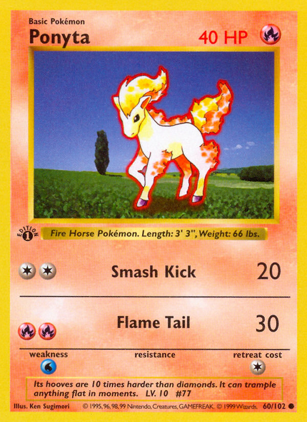 Ponyta — illustrated card