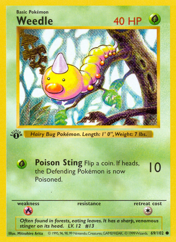 Weedle — illustrated card