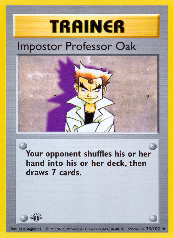 Impostor Professor Oak — illustrated card