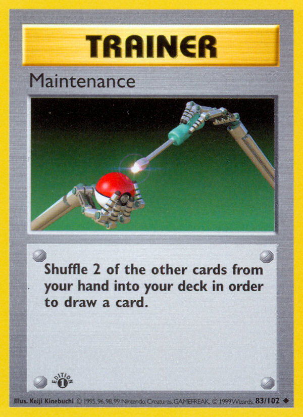Maintenance — illustrated card