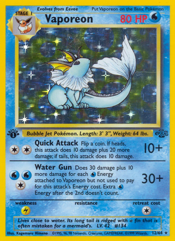 Vaporeon — illustrated card