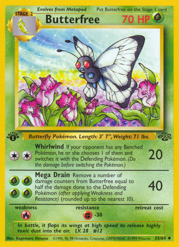 Butterfree — illustrated card
