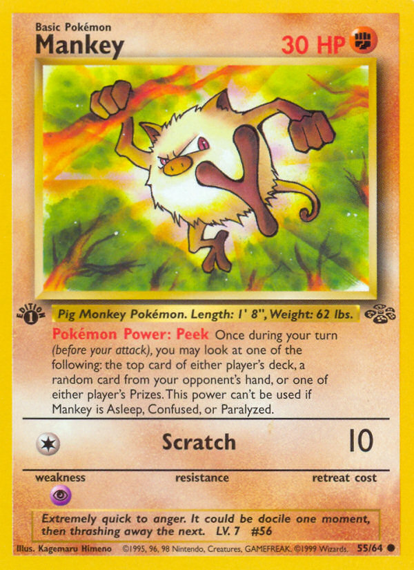 Mankey — illustrated card