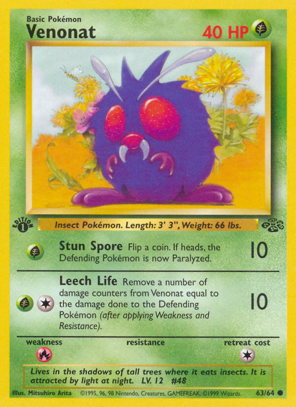 Venonat — illustrated card