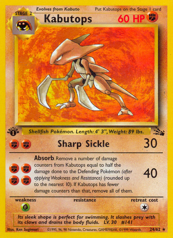 Kabutops — illustrated card