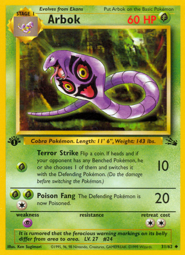 Arbok — illustrated card