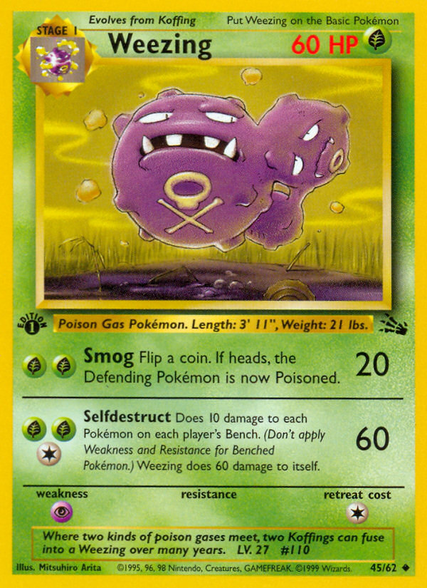 Weezing — illustrated card