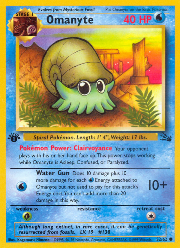 Omanyte — illustrated card