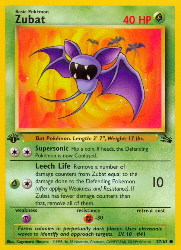 Zubat — illustrated card