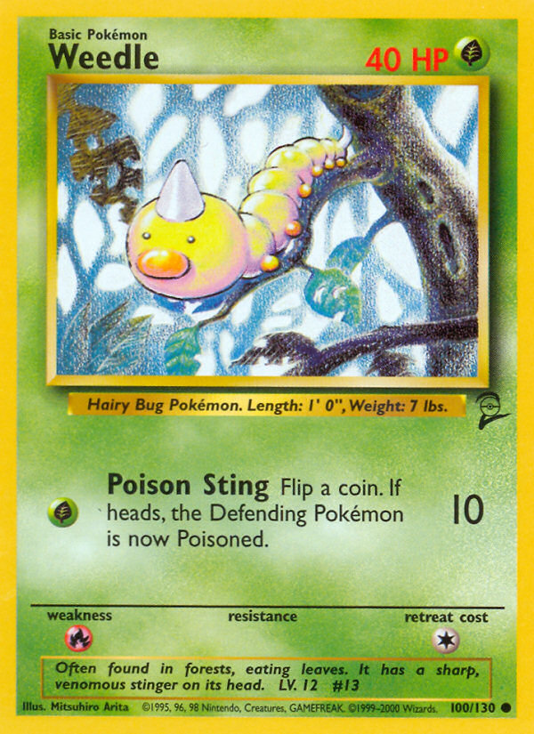Weedle — illustrated card