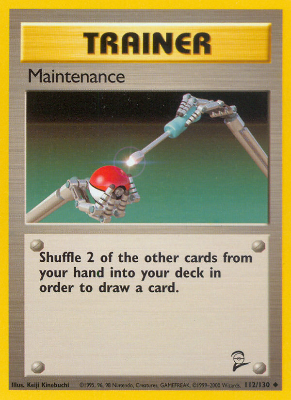 Maintenance — illustrated card