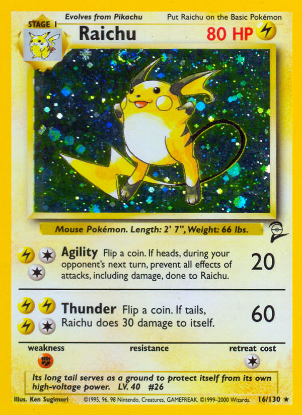 Raichu — illustrated card