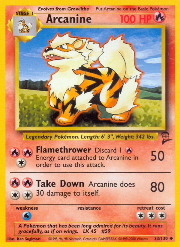 Arcanine — illustrated card