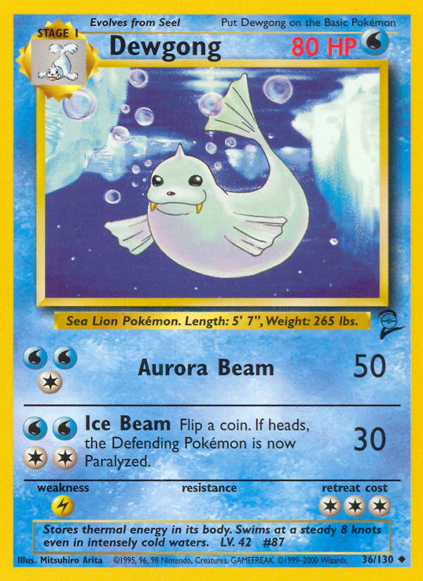 Dewgong — illustrated card