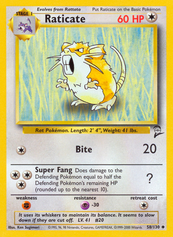 Raticate — illustrated card