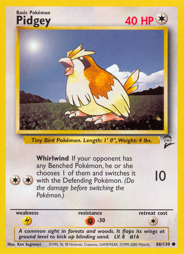 Pidgey — illustrated card