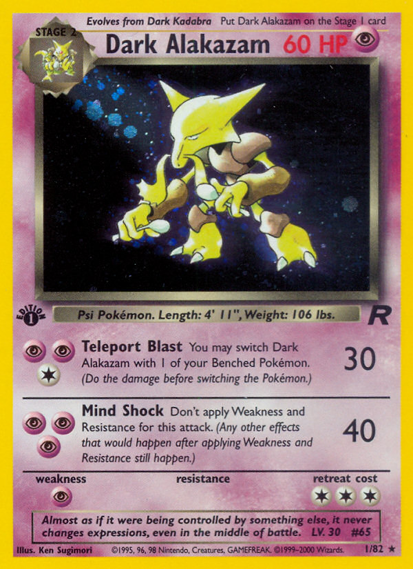 Dark Alakazam — illustrated card