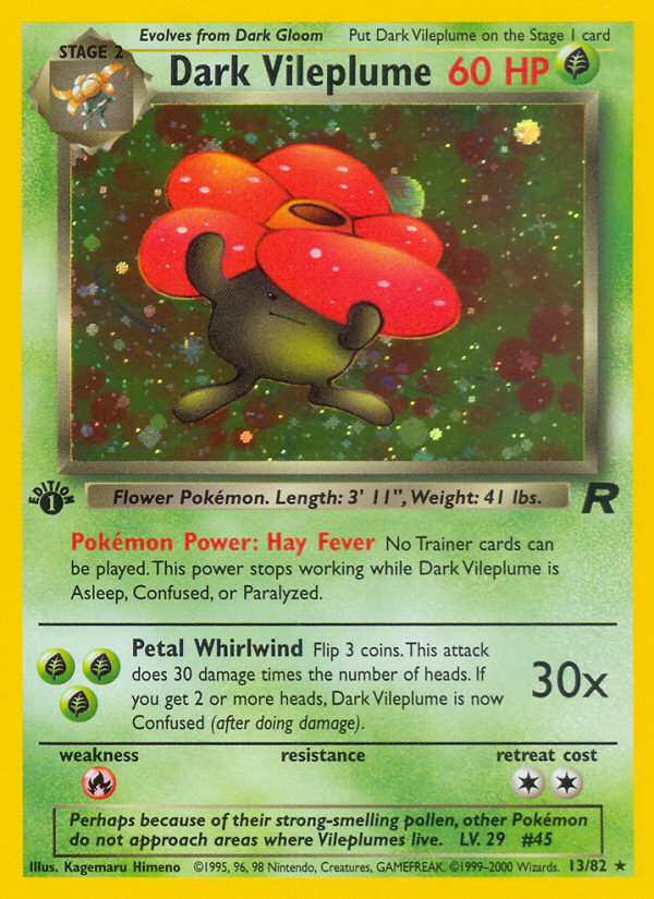 Dark Vileplume — illustrated card