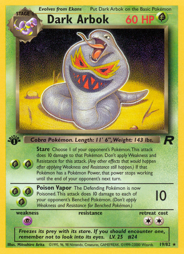 Dark Arbok — illustrated card