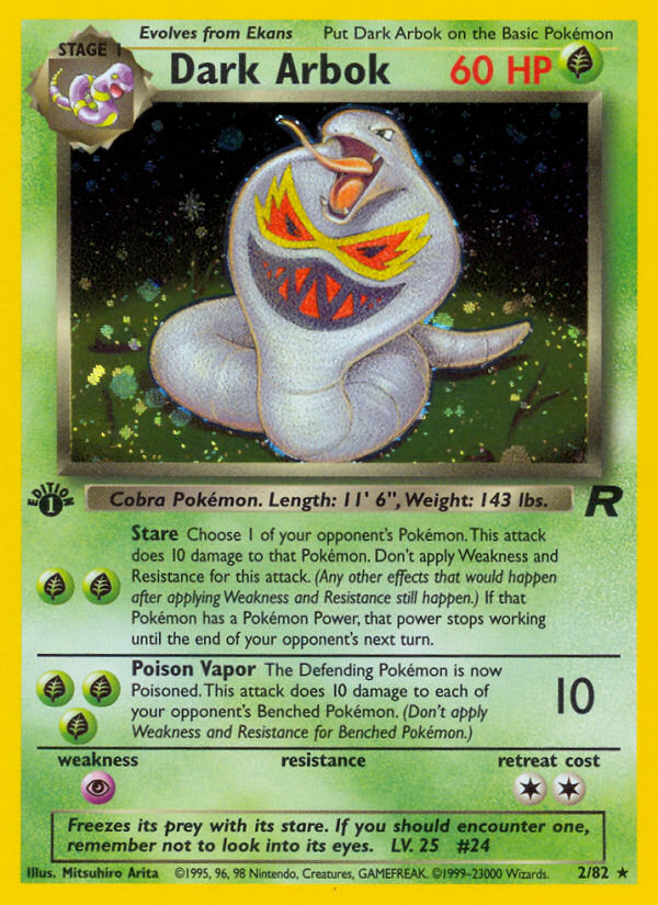 Dark Arbok — illustrated card