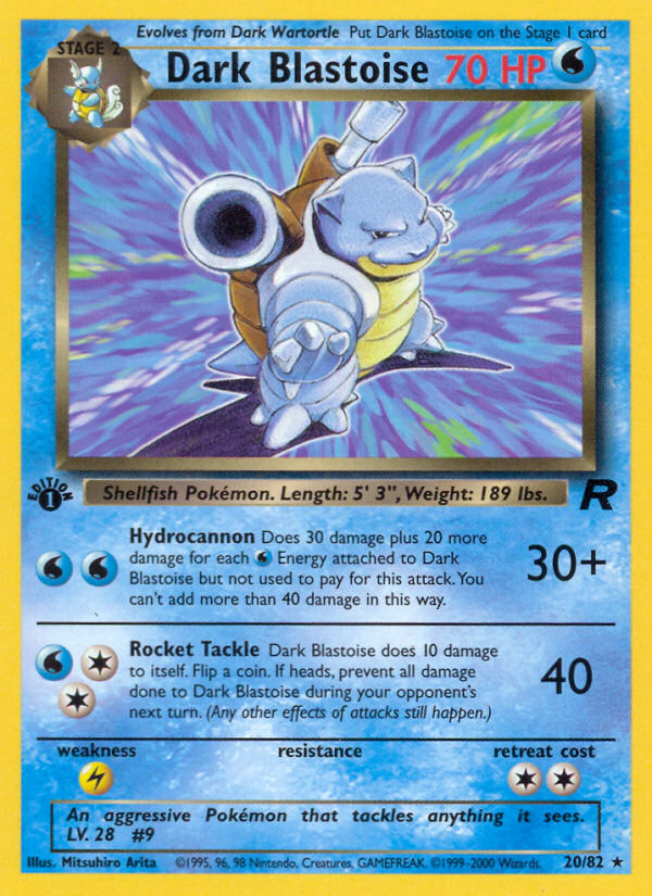 Dark Blastoise — illustrated card