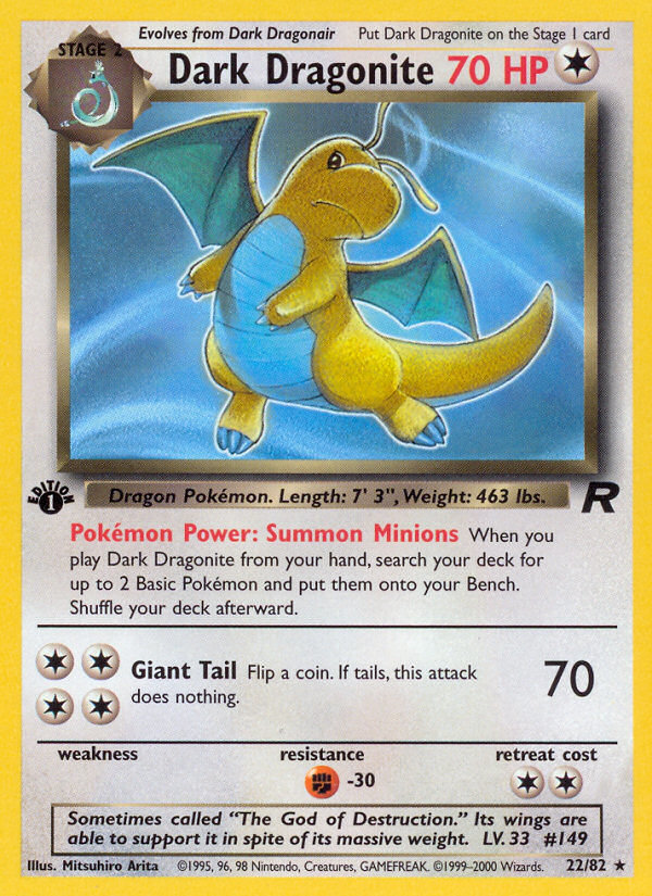 Dark Dragonite — illustrated card