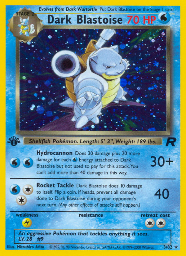 Dark Blastoise — illustrated card