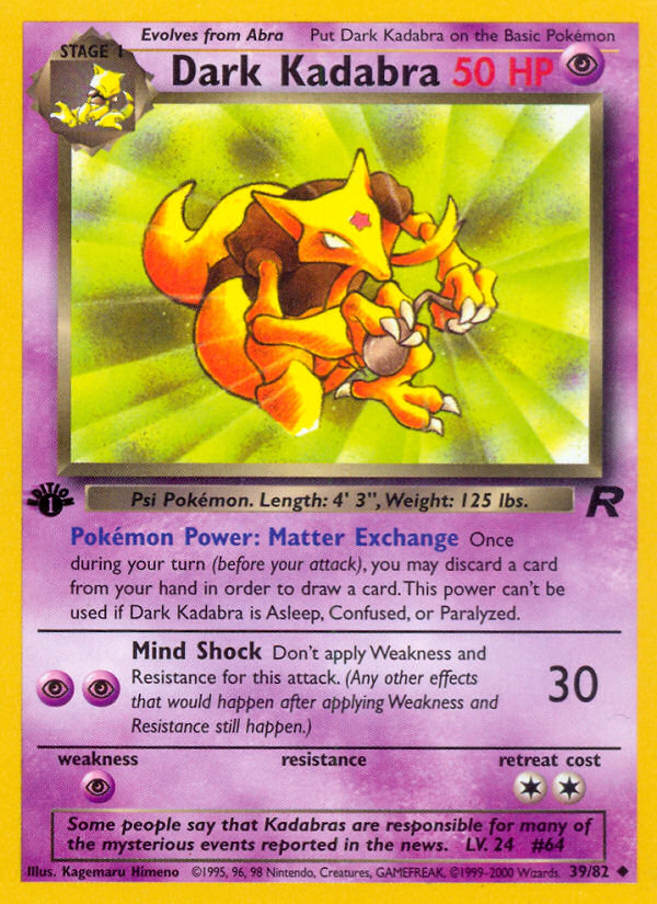 Dark Kadabra — illustrated card