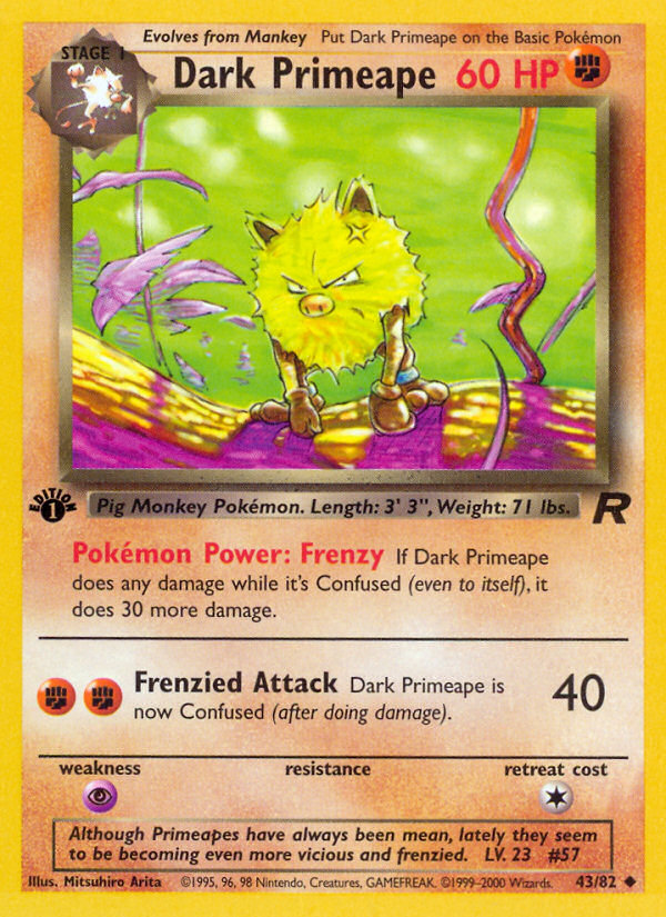 Dark Primeape — illustrated card