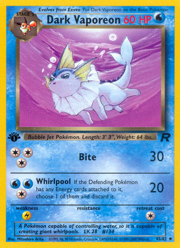 Dark Vaporeon — illustrated card