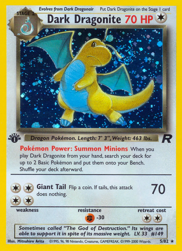 Dark Dragonite — illustrated card