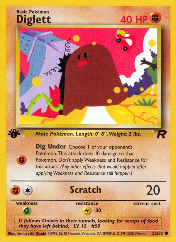 Diglett — illustrated card