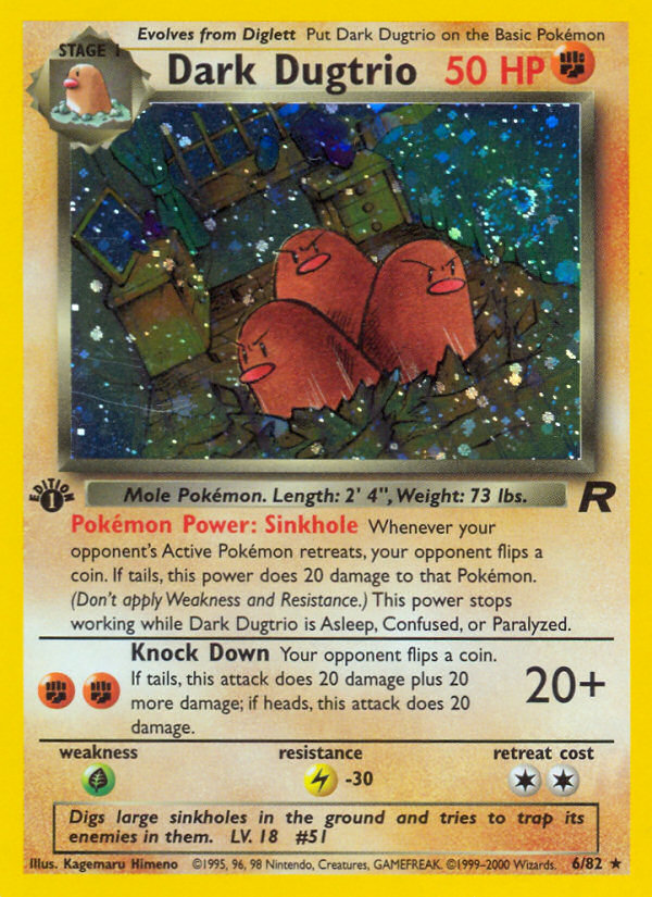 Dark Dugtrio — illustrated card