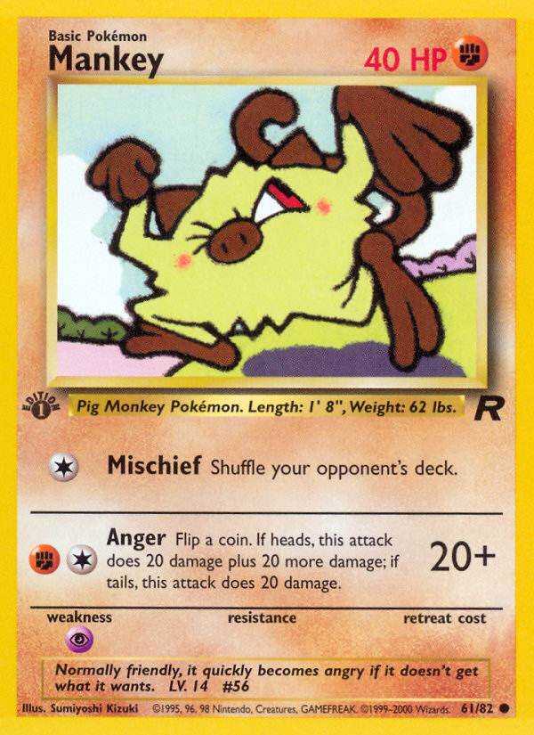 Mankey — illustrated card