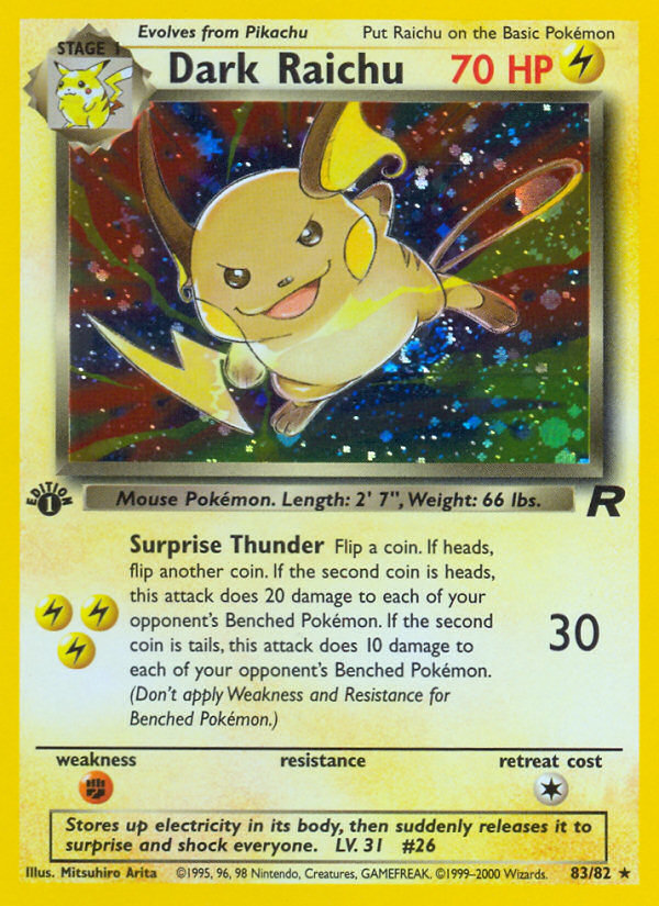 Dark Raichu — illustrated card
