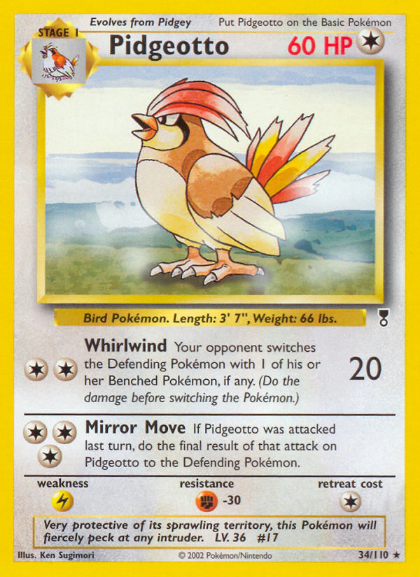 Pidgeotto — illustrated card